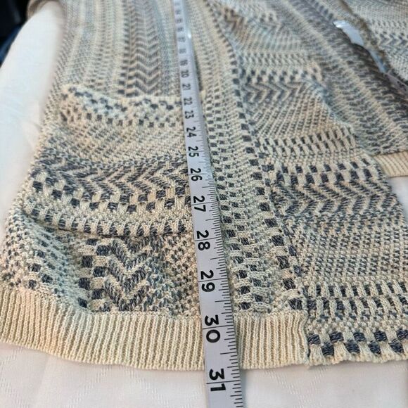 Soft Surroundings Boho Knit Open Front Cardigan Pockets Womens Large Casual Chic - Picture 8 of 10